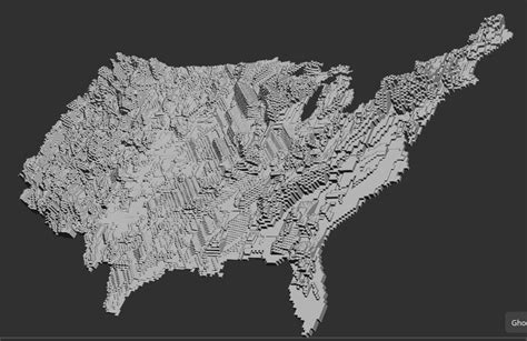 ArtStation - relief map of the united states of america | Resources