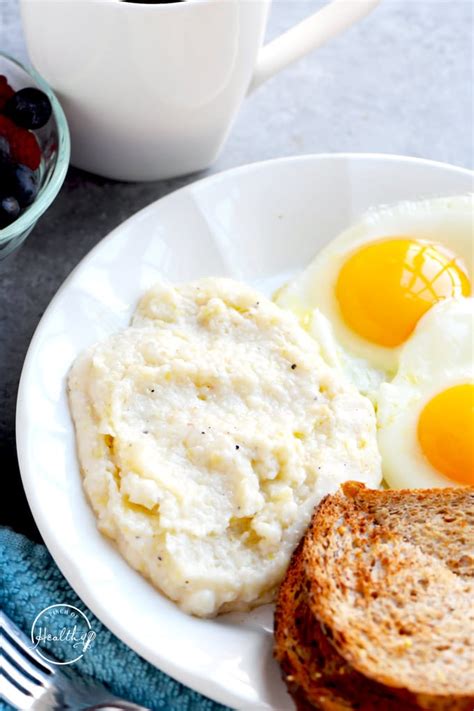 Instant Pot Cheese Grits (garlic + parmesan) - A Pinch of Healthy