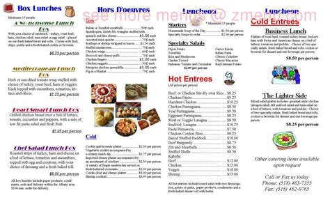 Online Menu of Pie In the Sky Bakery Restaurant, Albany, New York ...