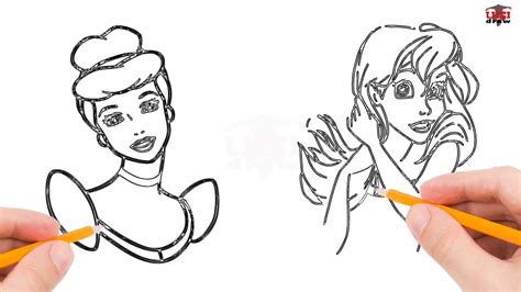 How to Draw Disney Princesses Step by Step Easy – Simple Princess Drawing Tutorial - YouTube