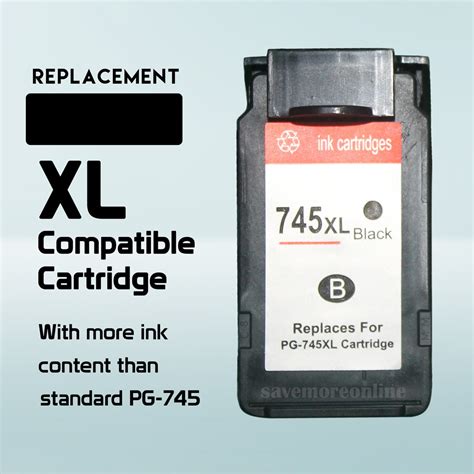 Brand New Compatible PG-745XL Black ink Cartridge for Canon PIXMA MG2570S and other printer ...