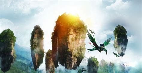 Wallpaper avatar movie, floating rocks and dragons desktop wallpaper, hd image, picture ...