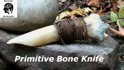 Primitive Bone Knife made without modern tools! - YouTube