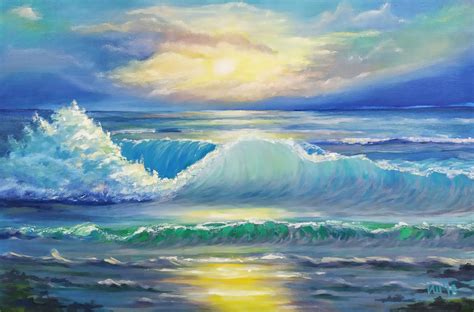 Ocean Coastal Beach Art Classical Oil Painting Realism Art - Etsy ...