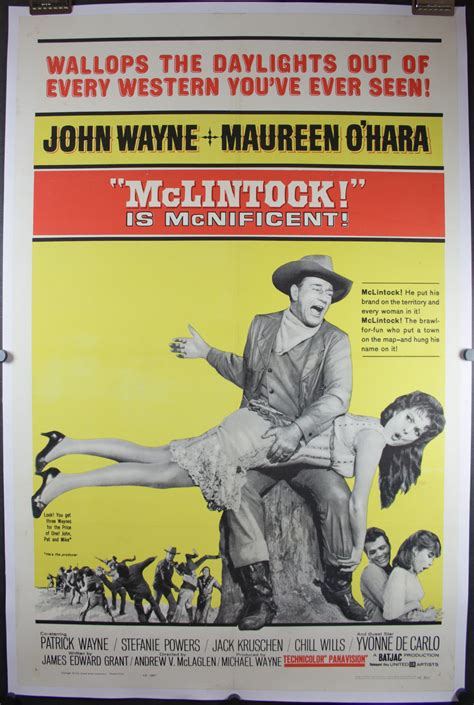 MCLINTOCK, Original Linen Backed John Wayne Western Movie Poster - Original Vintage Movie Posters