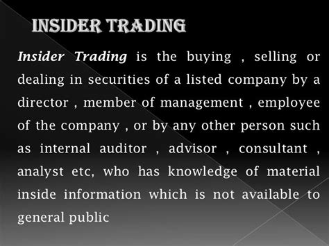 Insider trading