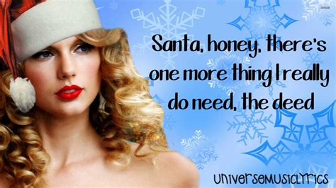 Santa Baby- Taylor Swift (Lyrics Video) HD - YouTube