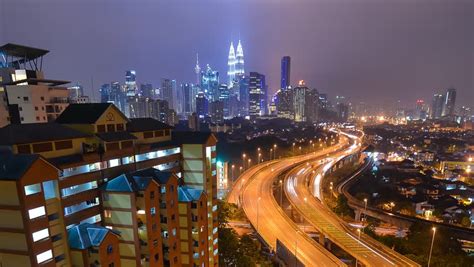 KUALA LUMPUR, MALAYSIA - Circa February, 2013:Kuala Lumpur Night ...