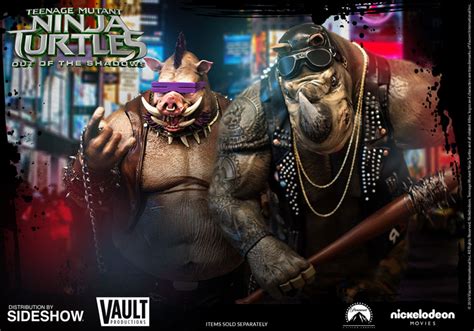 TMNT Out of the Shadows Bebop & Rocksteady Statues by Vault Productions | ActionFiguresDaily.com