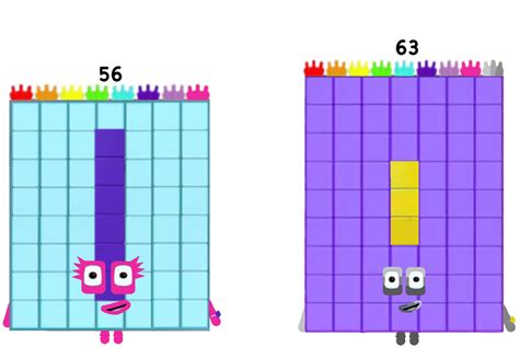 Numberblocks 56 and 63 by RamonSuper on DeviantArt