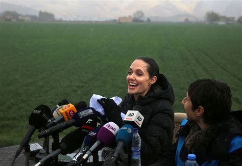 Angelina Jolie - Visits a Refugee Camp in Lebanon 3/15/2016 • CelebMafia