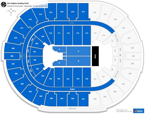 Smoothie King Center Seating Charts for Concerts - RateYourSeats.com