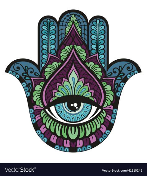 Amulet hamsa Royalty Free Vector Image - VectorStock