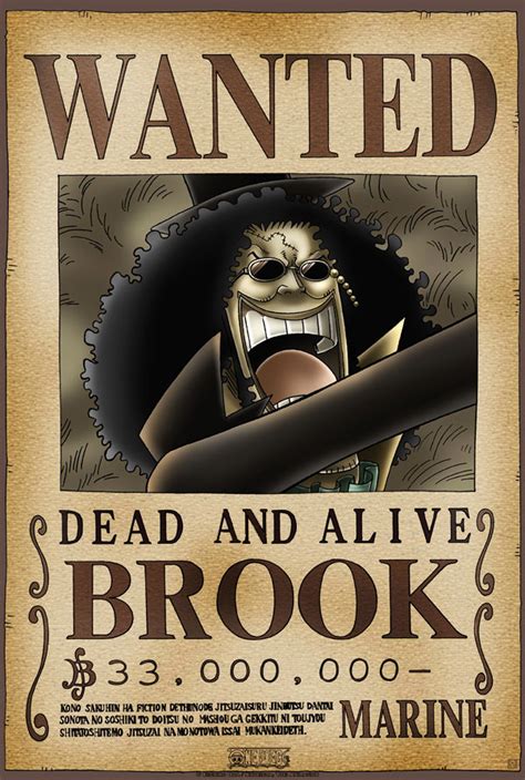 I hope Brook's new bounty poster says Dead & Alive.. : OnePiece