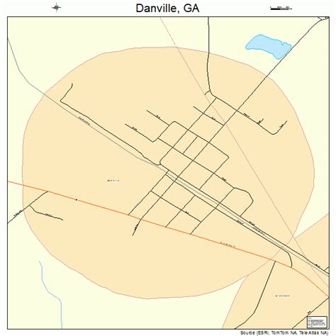 Danville Georgia Street Map 1321688