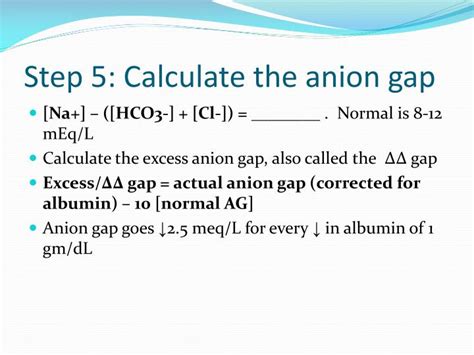 Anion Gap Formula