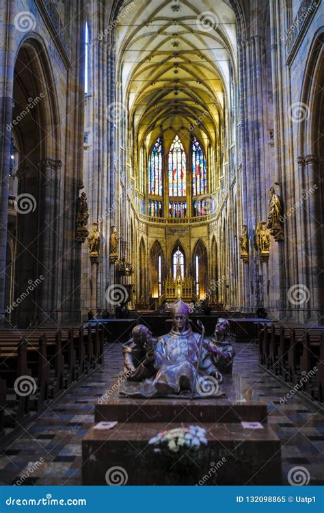 Interior of St. Vitus Cathedral in Prague Castle Editorial Image - Image of building, eastern ...