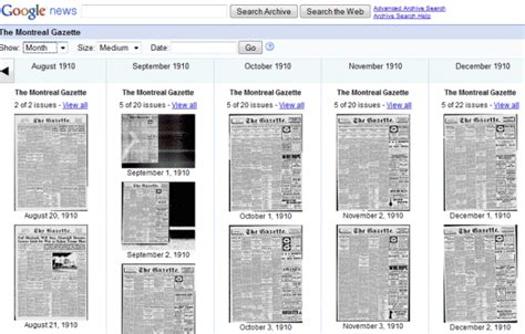 Browse Newspapers in Google News Archive