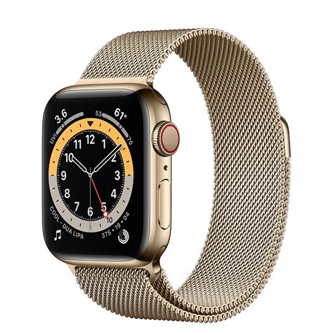 Buy Apple Watch Series 6 Gold Stainless Steel Case with Gold Milanese Loop | Sync