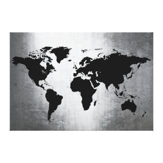 World Map Wrapped Canvas Prints | Zazzle