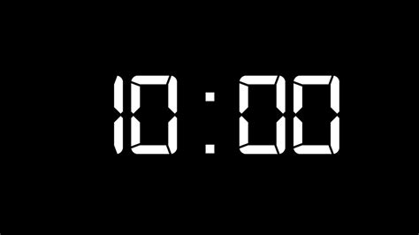 10 minutes black countdown Alarm timer - YouTube