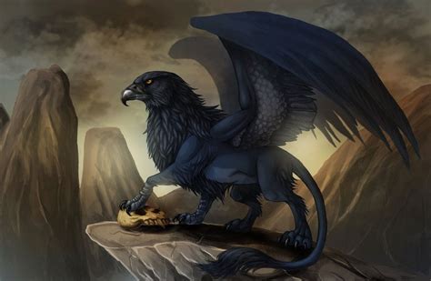 Blue Gryphon | Fantasy beasts, Mythical creatures, Fantasy creatures art