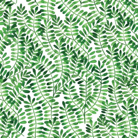 seamless watercolor pattern with abstract green leaves. print with ...