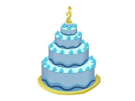 Blue Birthday Cake Clip Art