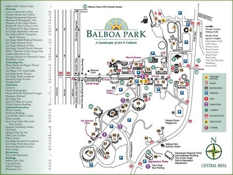 San Diego Balboa Park map | Balboa park san diego, Balboa park, San ...