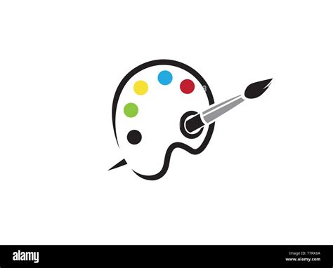 Brush Paint Color logo design illustration on white background Stock Vector Image & Art - Alamy