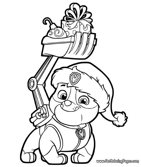 Paw Patrol Christmas Coloring Pages at GetDrawings | Free download