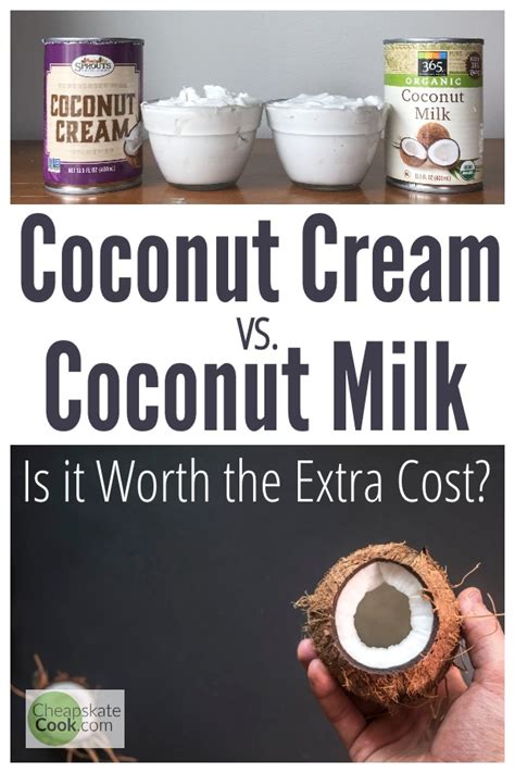 Coconut Milk vs. Coconut Cream • Cheapskate Cook