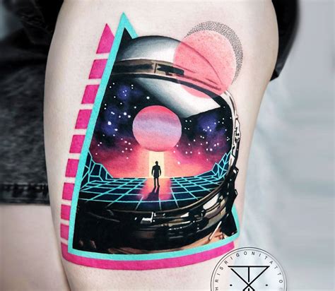 Space Helmet tattoo by Chris Rigoni | Photo 21743