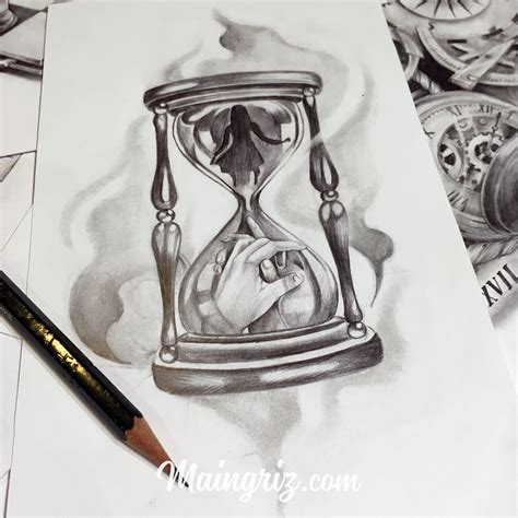 realistic hourglass tattoo design | Hourglass tattoo, Gemini tattoo ...