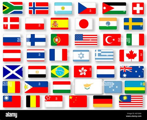 collage of 42 different National flags Stock Photo: 7585109 - Alamy