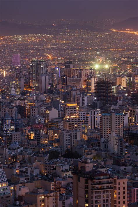 Iran, Tehran, Elevated City Skyline Photograph by Walter Bibikow