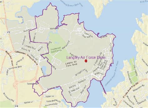 Fig. B.7. Langley Air Force Base location map. | Download Scientific Diagram