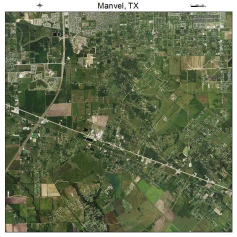 Aerial Photography Map of Manvel, TX Texas