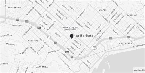 Map of Downtown Santa Barbara | Kimpton Canary Hotel