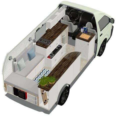 Camper Van Bed Ideas For Van Conversions | What Bed Is Best For Your Van? — vanspace 3D