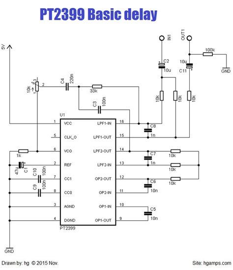 Simple Delay Pedal Schematic