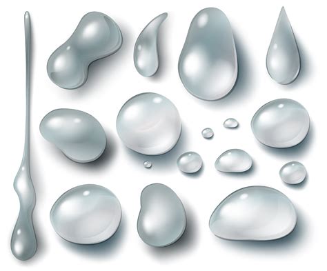 Set of water drops in different shapes 303685 Vector Art at Vecteezy