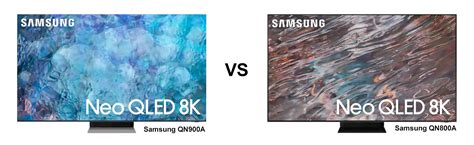 Samsung Neo QLED 8K TV series - comparison, QN900A vs QN800A