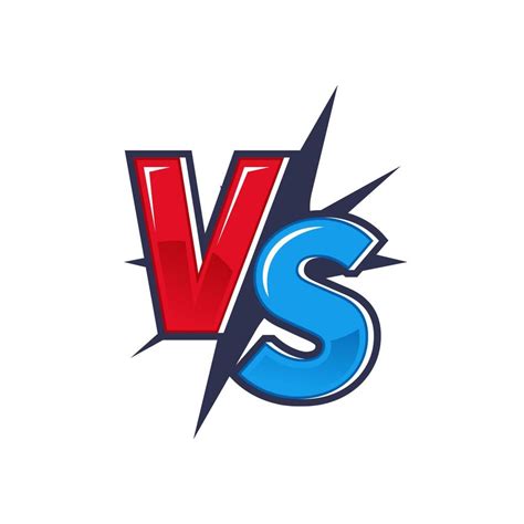 Versus Logos. conflict fighting illustration with cartoon effect 7459388 Vector Art at Vecteezy