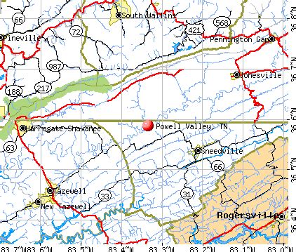 Powell Valley, Tennessee (TN 37879) profile: population, maps, real estate, averages, homes ...