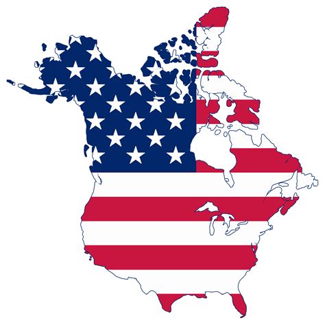 File:Flag map of Canada and United States (American Flag).png - Wikimedia Commons