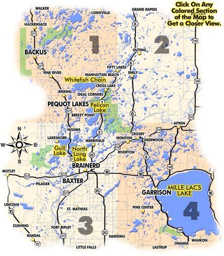 Map of lakes around Brainerd MN | Pequot lakes, Minnesota tourism, Lake map