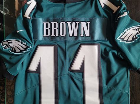 Got my jersey nameplate replacement from Twillworks for a new AJ Brown Jersey! : r/eagles