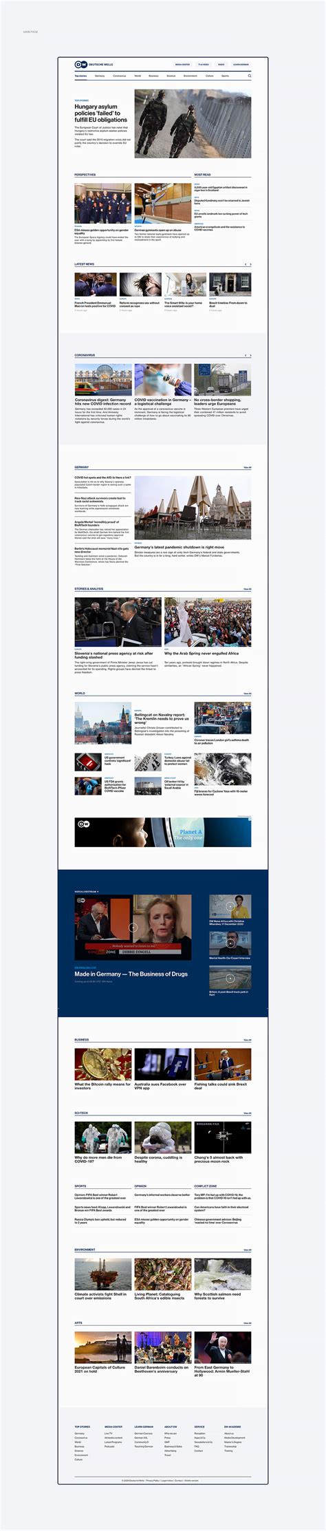 Deutsche Welle News | Website redesign on Behance