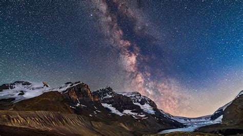 1366x768 Milky Way And Galactic Core Area Over Mount Andromeda Laptop ...